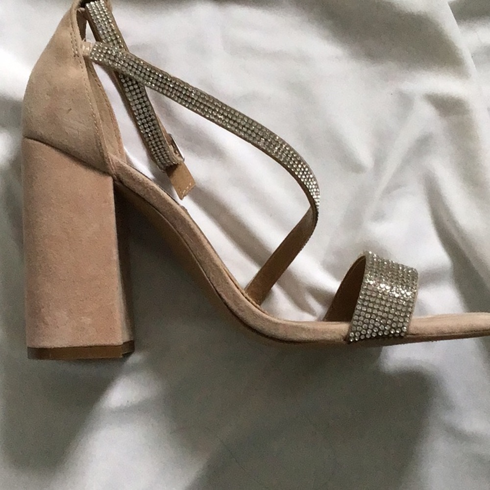 Size 8 velvet/rhinestone heels